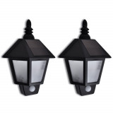 Lampa solara de perete cu senzor de miscare, 2 buc. GartenMobel Dekor, vidaXL