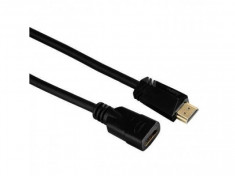 Cablu HDMI Hama 122122 plug-socket Ethernet 5m Negru foto