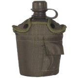 Bidon apa 1 L cu husa Mil-Tec Olive