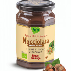 Crema bio cu cacao si alune de padure fara lapte Nocciolata, 250g, Rigoni di Asiago