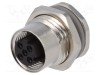 Conector M12 soclu PIN 4 mamă TE Connectivity D-Ethernet lipire IP67