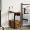 VidaXL Dulap de noapte Stejar afumat 60 x 30 x 61 cm Lemn compozit