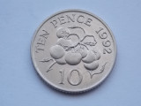 10 PENCE 1992 GUERNSEY-XF