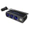 Adaptor Auto Bricheta Shunwei SD-1939, 3 Iesiri Bricheta, 2 X USB, Negru