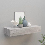 vidaXL Dulap de perete cu sertar, gri beton, 60x23,5x10 cm, MDF