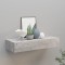 Gossi dulap de perete cu sertar, gri beton, 60x23,5x10 cm, mdf