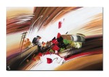 Cumpara ieftin Tablou abstract pictat manual living, birou, Reflexii abstracte, 90x60cm ulei pe panza, gata de agatat pe perete