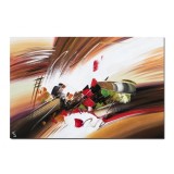 Tablou abstract pictat manual living, birou, Reflexii abstracte, 90x60cm ulei pe panza, gata de agatat pe perete