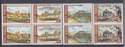 ROMANIA 1993 LP 1307 MONUMENTE ISTORICE DISTRUSE PERECHE SERII MNH foto