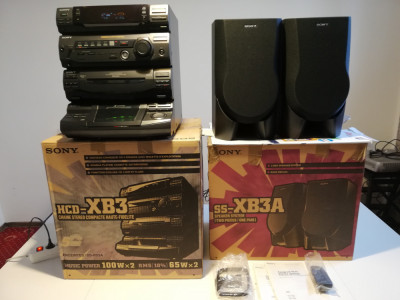 Combina SONY HCD-XB3 (CD/MC/Tuner/Amplif/Boxe/telecomanda) - ca Noua/Germany foto