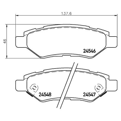 Placute frana Cadillac Cts Coupe 01.08-, Cts Coupe 09.13-, Cts Sport Wagon 01.08-, Cts Sport Wagon 09.13-, Cts 07.07-, Cts 09.13-, Srx 01.09-12.16; C