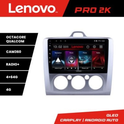 Navigatie Ford Focus 2 Manual Lenovo Kit-140-manual 8 core QLED 2K 4+64 360 Android Waze USB Navigatie Internet Youtube Radio CarStore Technology foto