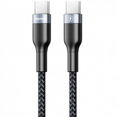 Cablu Incarcare USB Type-C la USB Type-C Remax Sury 2 Series RC-010, 1 m, 3A, Negru foto