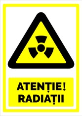 Semn atentie radiatii foto
