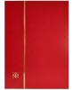 Clasor timbre cu 8 file negre, 16 pagini, seria Basic, coperta rosie