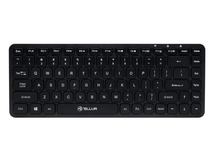 Tastatura fara fir Tellur, Mini, Negru