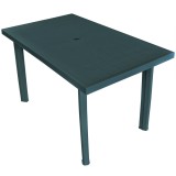 Cumpara ieftin Masă de grădină, verde, 126 x 76 x 72 cm, plastic