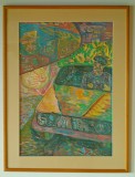 Tablou Radu Mihai Ignat, Tempera pe Hartie, 67x47 cm, Inramat - Expozitia UAP Cotele Apelor/La Strada 2014