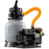 Pompa de filtrare pentru piscina, debit 10.000 l/h, 400W, afisaj LCD, supapa cu 7 functii, Powermat