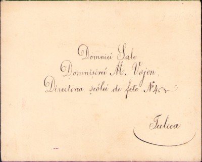 HST A494 Scrisoare Nicolae Musicescu - directoare Scoala fete nr 4 Tulcea foto