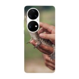 Husa compatibila cu Huawei P50 model Baby Crocodile, Silicon, TPU, Viceversa, Transparent, Carcasa