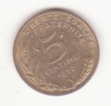 Franța 5 centimes 1980