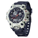 Ceas Copii Sanda 3353 Bleumarin-Gri , Design Sport, Digital, Functii Multiple, Rezistent la Apa 5ATM