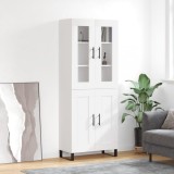 vidaXL Dulap &icirc;nalt, alb, 69,5x34x180 cm, lemn compozit