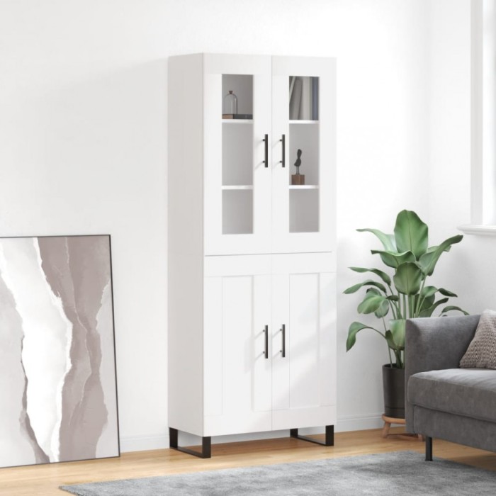 vidaXL Dulap &icirc;nalt, alb, 69,5x34x180 cm, lemn compozit 3198361