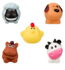 Set de joaca pentru baie Animale domestice -5 piese