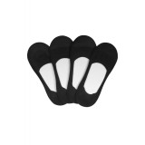 Sosete tip talpici, unisex, set 4 perechi, negru 40-42