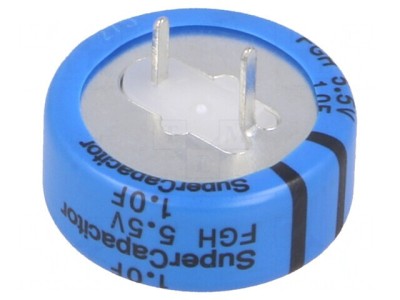 Supercondensator THT 1F 5.5V 7.62mm foto