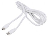 Cablu USB 2.0 USB C 1,5m alb PVC 60W