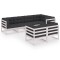 Set mobilier de gradina cu perne, 7 piese, lemn masiv de pin