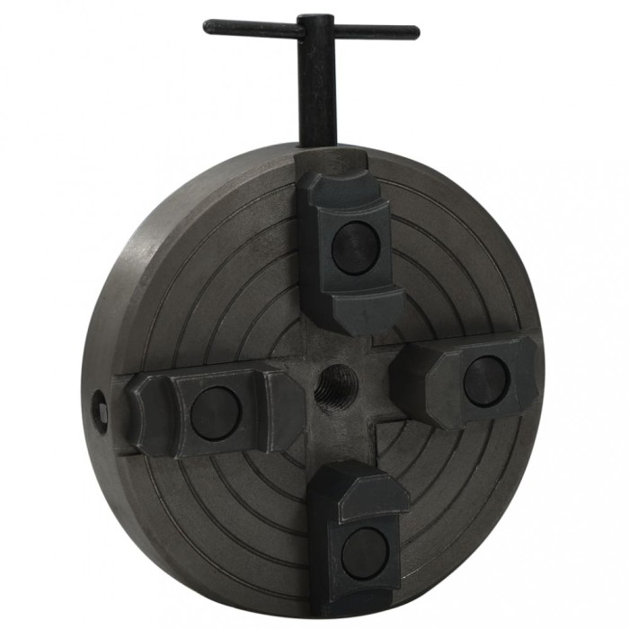 vidaXL Mandrină pentru lemn 4 fălci conexiune M18 negru 150x63 mm oțel 147833