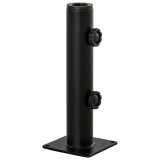 Outsunny Picior de umbrelă, tub reglabil din metal pentru tija &Oslash; 34, 38 și 48 mm, negru | Aosom Romania