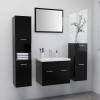 VidaXL Set mobilier de baie, negru, lemn prelucrat 3071361