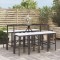 Gossi set mobilier bar de gradina cu perne, 9 piese, negru, poliratan
