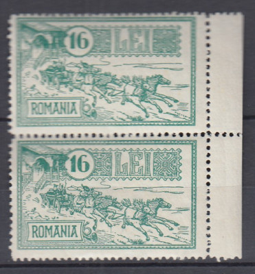 ROMANIA 1932 LP 103 - 30 DE ANI DE LA INAUGURAREA PALATULULUI PTT PERECHE MNH foto