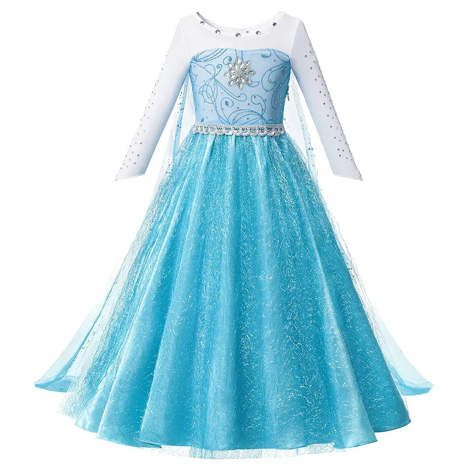 Rochie fetite printese Disney Frozen Elsa și Anna, 4-5 ani, mărime 120, 3-4  ani, Albastru | Okazii.ro