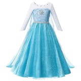 Rochie fetite Disney Frozen Elsa ?i Anna, marime 130, 5-6ani