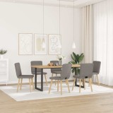 VidaXL Scaune de sufragerie, 6 buc., gri taupe, material textil