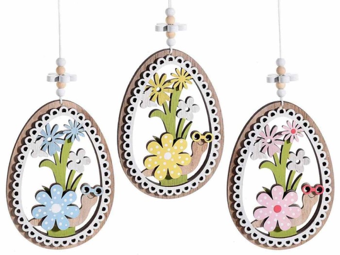 Set 3 oua decorative Paste 9x12.5 cm