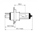 Bec H4 12V 60/55W P43t VALEO