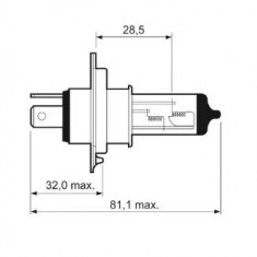 Bec H4 12V 60/55W P43t VALEO