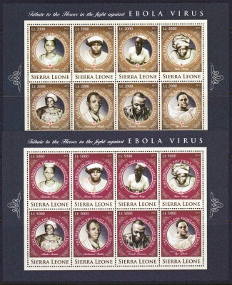DB1 Medicina Sierra Leone Tribut Luptatori Virus Ebola 2 MS MNH foto