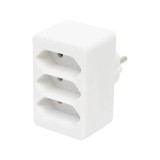 Triplu stecher distribuitor 3x Euro 1500W alb Home NV 23/WH