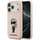Husa pentru Apple iPhone 17 Pro, Karl Lagerfeld, Sketch and Logo Karl, Roz