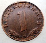 B.128 GERMANIA 1 REICHSPFENNIG 1939 D, Europa, Bronz