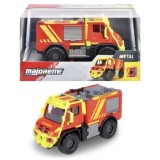 MAJORETTE MASINA METALICA DE POMPIERI MERCEDES UNIMOG U530 SCARA 1 LA 43